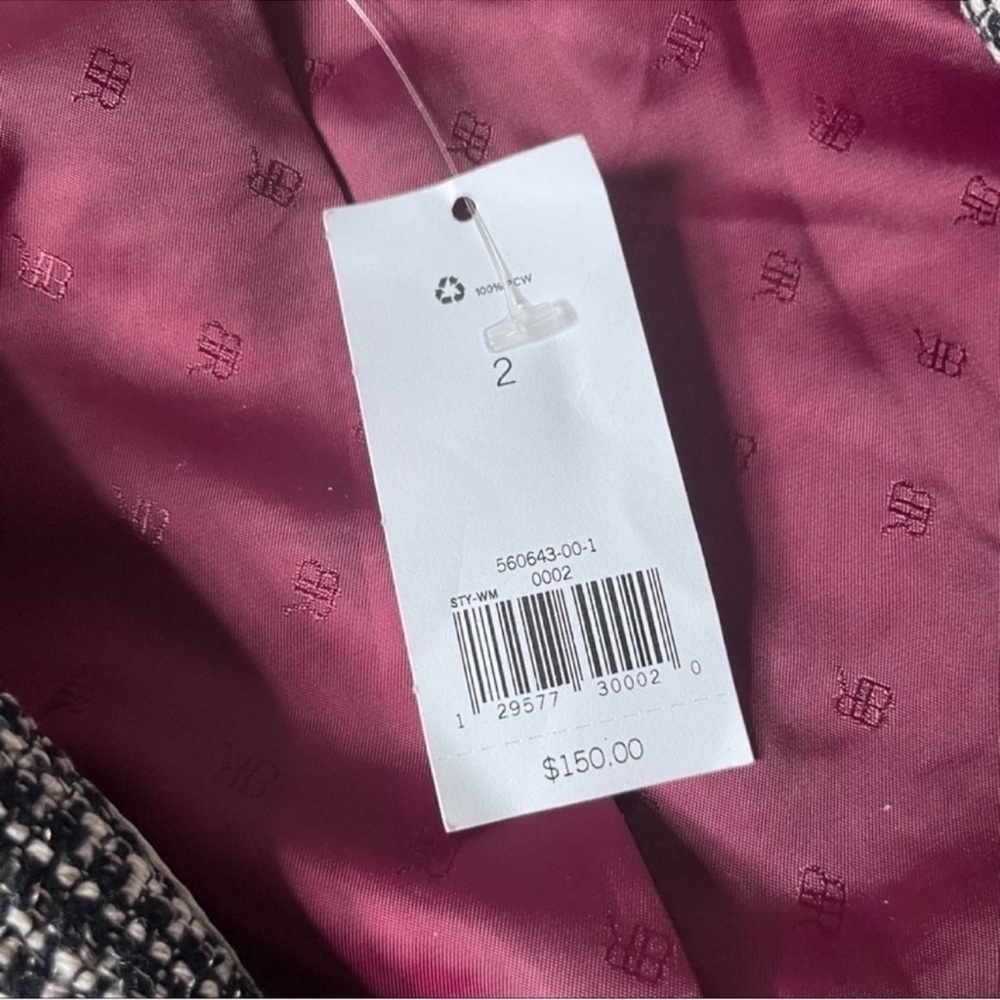 NWT Banana Republic Tweed Faux Leather Jacket - Picture 8 of 15